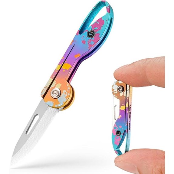 KeyUnity KK05 Mini Titanium Pocket Knife EDC Outdoor