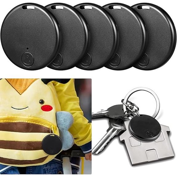 Konohan 5 Pack Portable GPS Tracker Key Finder Device