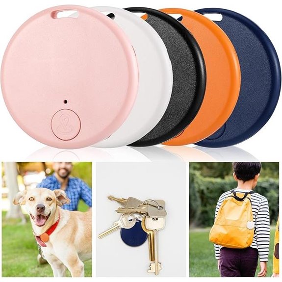 Konohan 5-Pack Portable GPS Tracker Key Finder