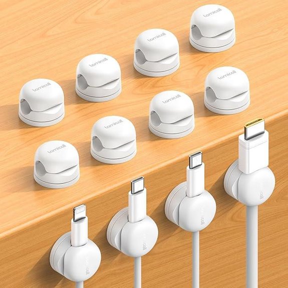 Lamicall 12-Pack Rotatable Cord Organizer for Desk