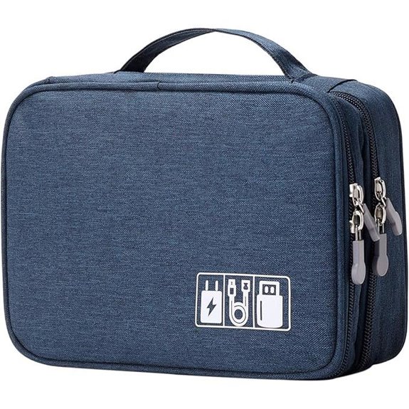 Lanola Travel Cable Organizer Bag (Dark Blue)