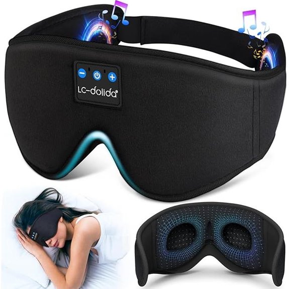 LC-dolida Sleep Headphones Sleep Mask with Bluetooth Speakers