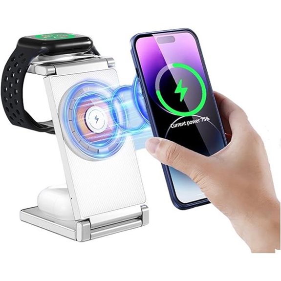 Magnetic 3-in-1 Charging Dock for Apple Devices (White)