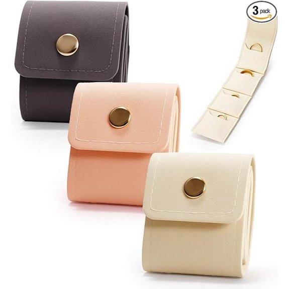 Mini Travel Jewelry Bag - Foldable Pouch Case Set