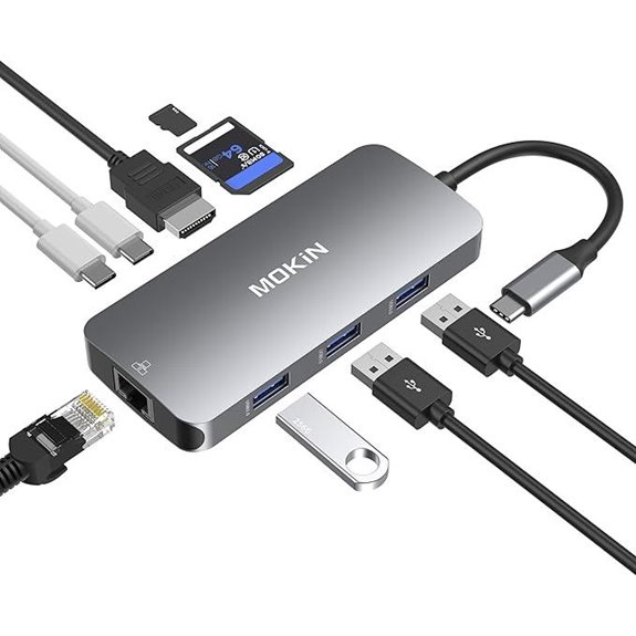 MOKiN 9-in-1 USB-C Hub: 100W PD HDMI USB-A Ethernet SD/TF