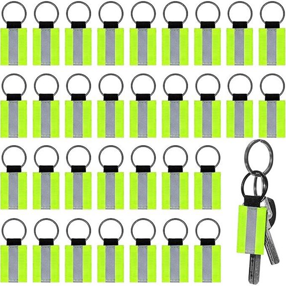 MTLEE 30x Reflective Keychain Labels for Gear