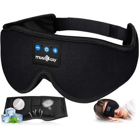 MUSICOZY Sleep Headphones with Bluetooth Sleep Mask