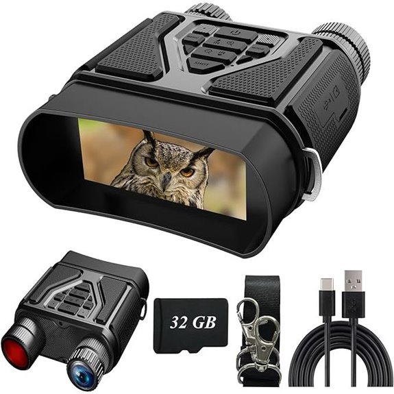 Night Vision Goggles: 8x Zoom Rechargeable for Outdoors