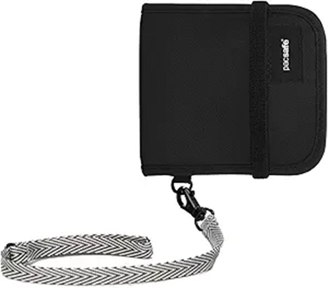 Pacsafe Rfidsafe V100 Anti-theft Blocking Bi-Fold Wallet Black