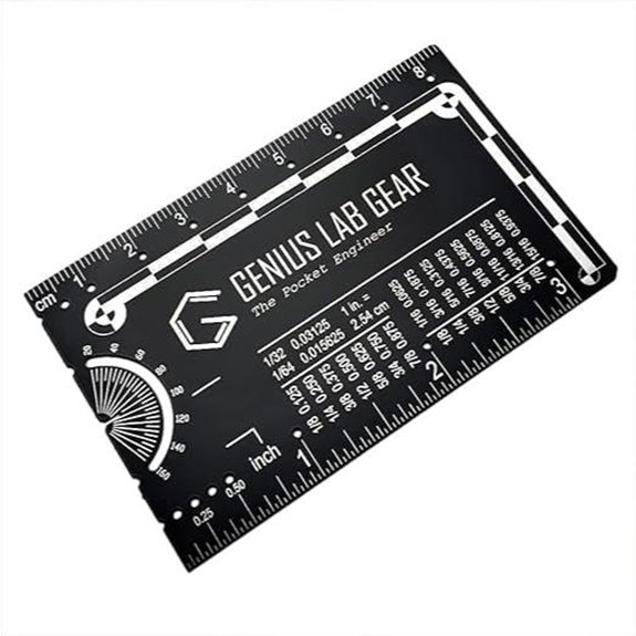 pocket sized 3 inch ruler protractor