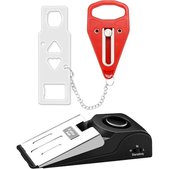 Portable Door Lock & Alarm Kit with 120dB Siren