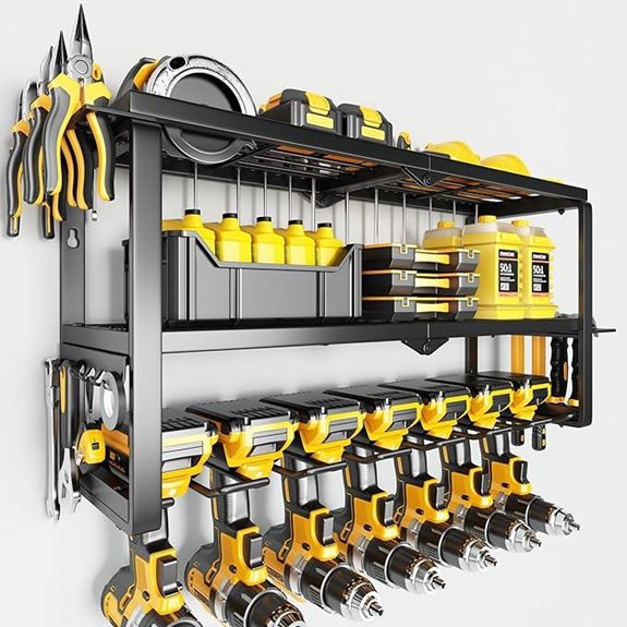 Power Tool Organizer Wall Mount with 3 Layers