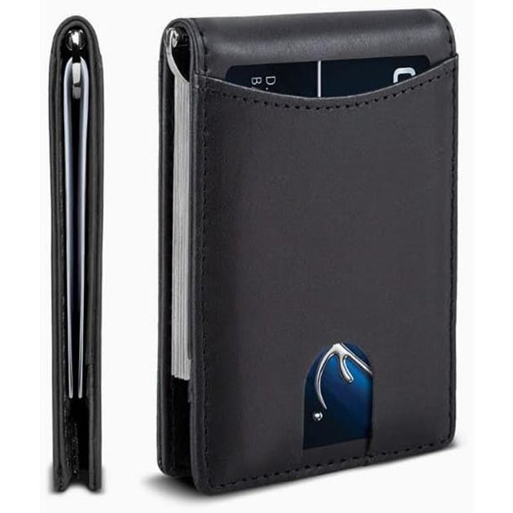Premium Leather Bifold Wallet with RFID Blocking