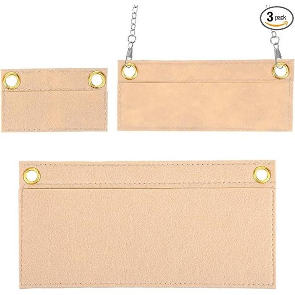 Purse Organizer Insert Set – 3 Sizes Beige