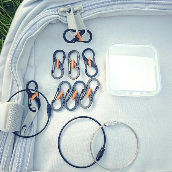 Qivievsa 8Pcs Zipper Clips Anti-Theft Set