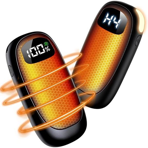 Rechargeable Hand Warmer with LED Display and USB-C