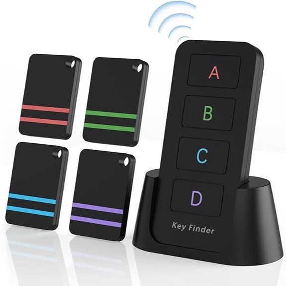 Remote Control Finder: Pack of 4 RF Key Locator Tags