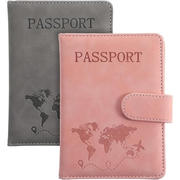 2-Pack Passport Holder: RFID Blocking Travel Wallets