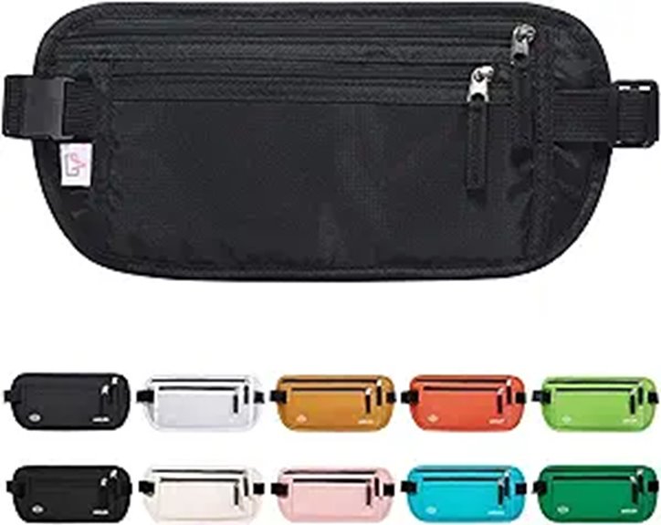 RFID Money Belt Passport Holder Travel Wallet