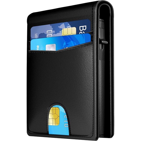 RFID Wallet for Men with Front ID Window