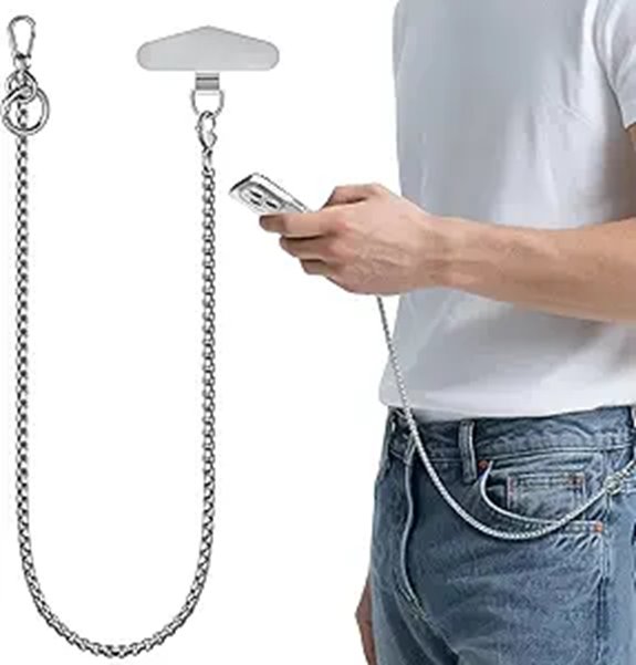 RocONTRIP Anti-Theft Lanyard Phone Strap (Silver)