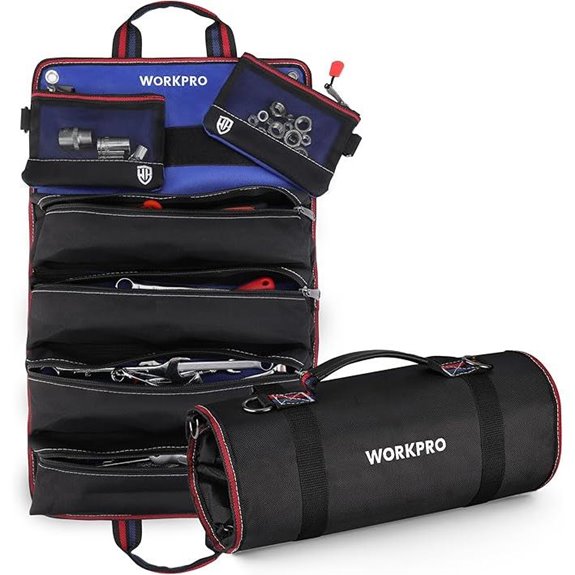 WORKPRO Roll Up Tool Bag with Detachable Pouches