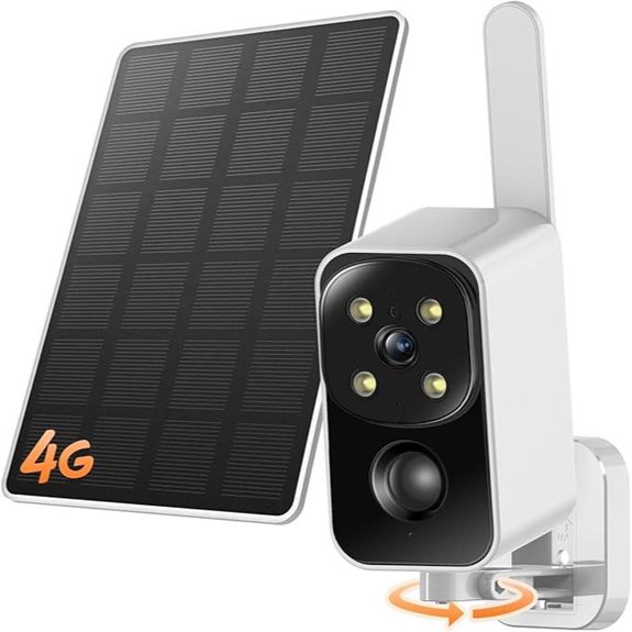 SEHMUA 4G LTE Solar Security Camera with 2K Night Vision