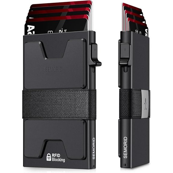 Slim Aluminum Card Holder Wallet with RFID Blocking