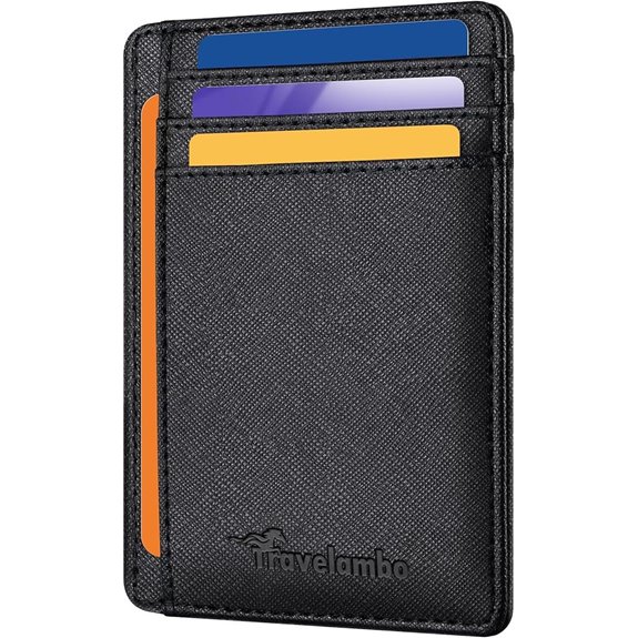 Travelambo Slim Leather RFID Blocking Front Pocket Wallet