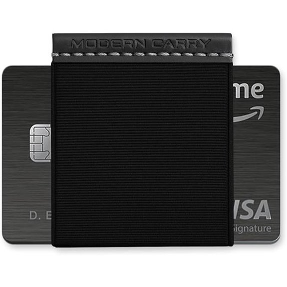 Slim Minimalist Wallet with Quick-Access Card Holder (Black)