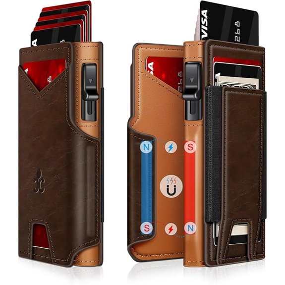 Slim RFID Bifold Wallet with Card Holder and ID Window