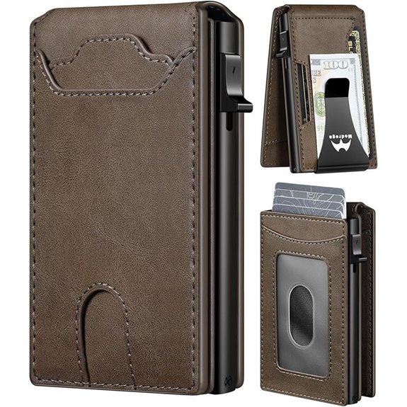 Slim RFID Card Wallet with Money Clip for Men