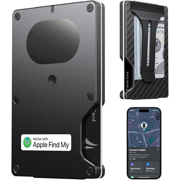 Slim RFID Wallet with Airtag & Find My Tracking