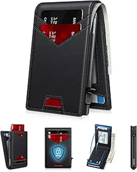 Slim RFID Wallet with Card Holder and ID Window
