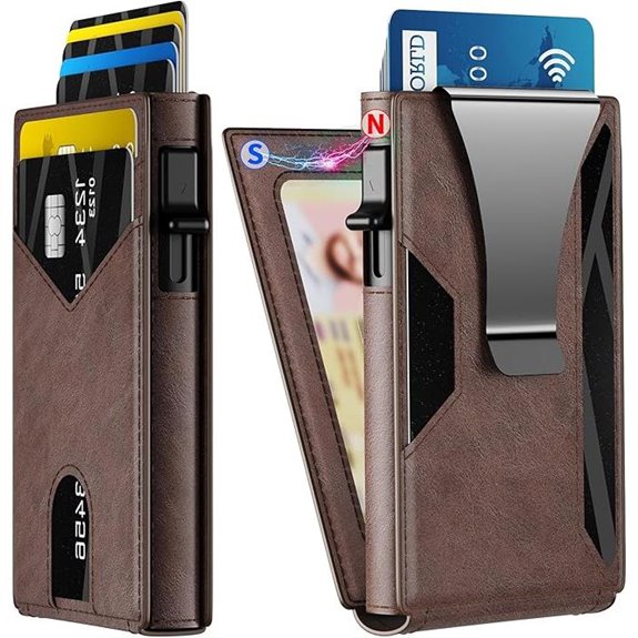 Slim RFID Wallet with 2 ID Windows & Clip