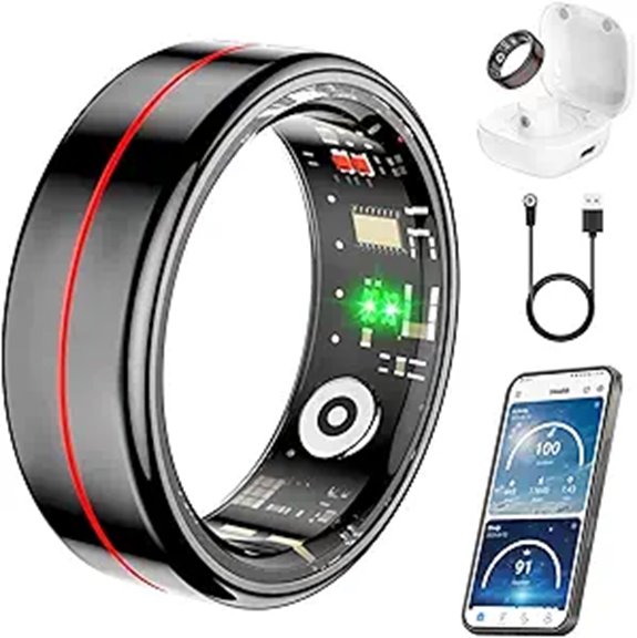 Smart Health Ring: HR SpO2 HRV Sleep Steps IP68