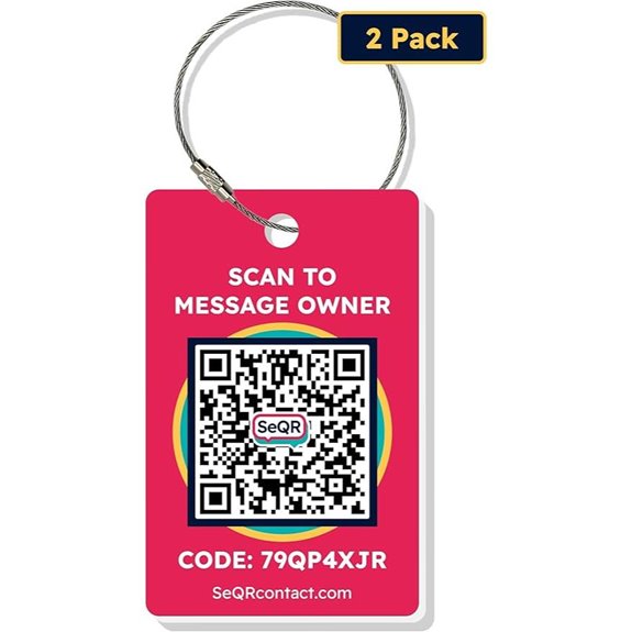 Smart Luggage Tags with Privacy QR Code and Tracking