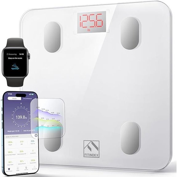 FITINDEX Smart Scale with BMI and App Sync