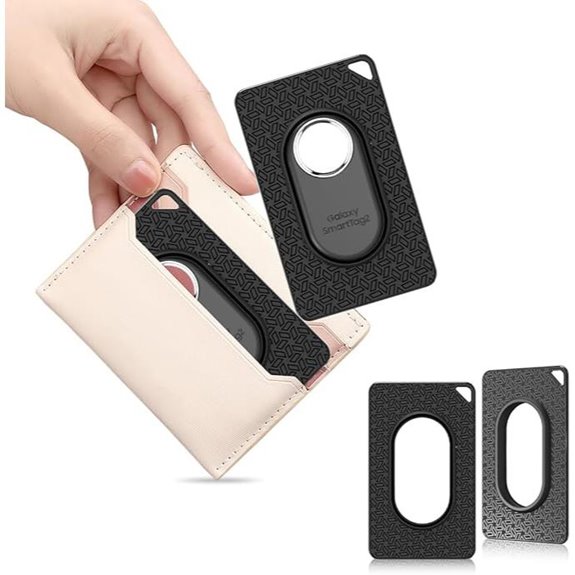SmartTag2 Card Holder Wallet 2-Pack Ultra Thin Black