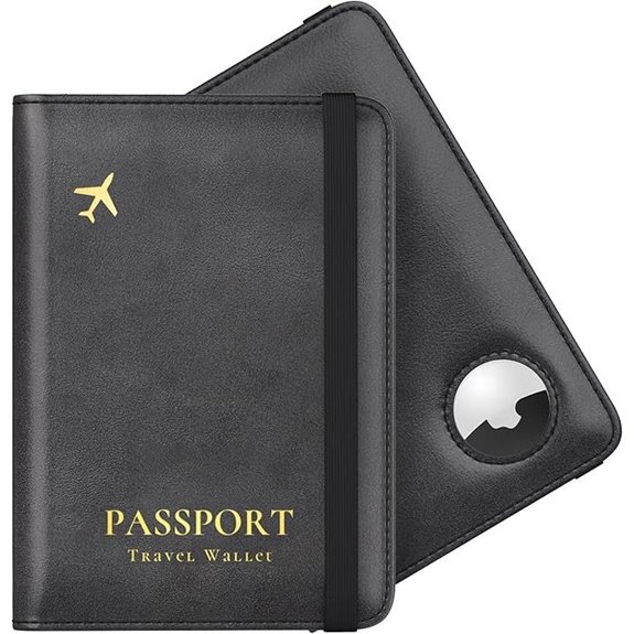 Stouchi AirTag Passport Holder with RFID Slot
