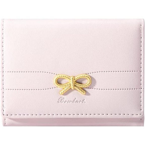 Sunwel Coquette Bow Wallet for Women Pink