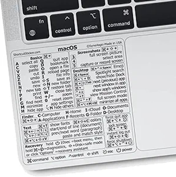 Synerlogic Mac Shortcuts Sticker for macOS (2025)