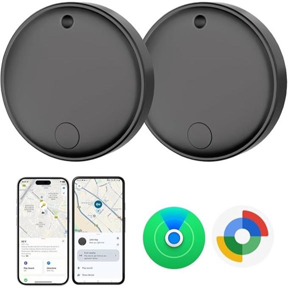 Tracker Tags for Android & iOS — 2 Pack Find My/Google Find Hub