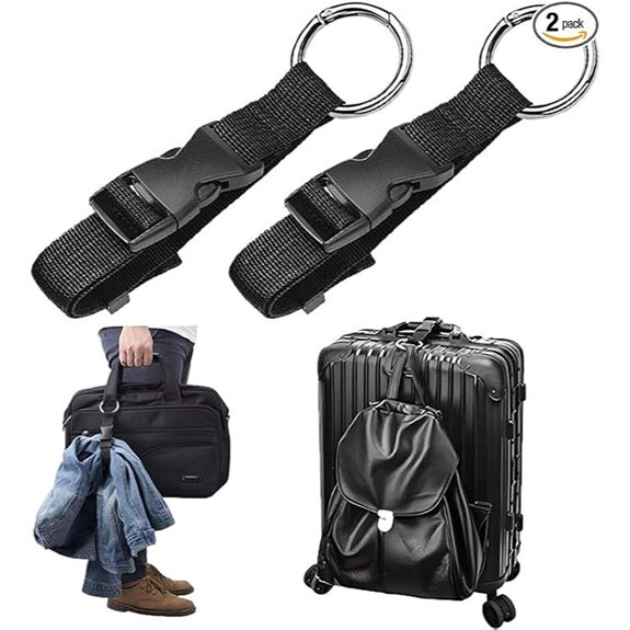 two pack adjustable luggage straps