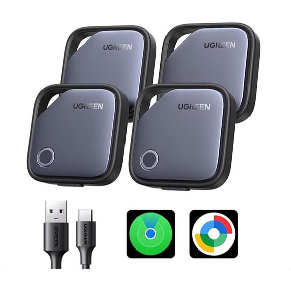 UGREEN Finder Duo Bluetooth Tracker 4-Pack