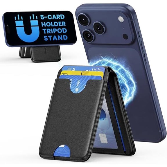 Ultra-Strong Magnetic MagSafe Wallet with Stand 5 Cards