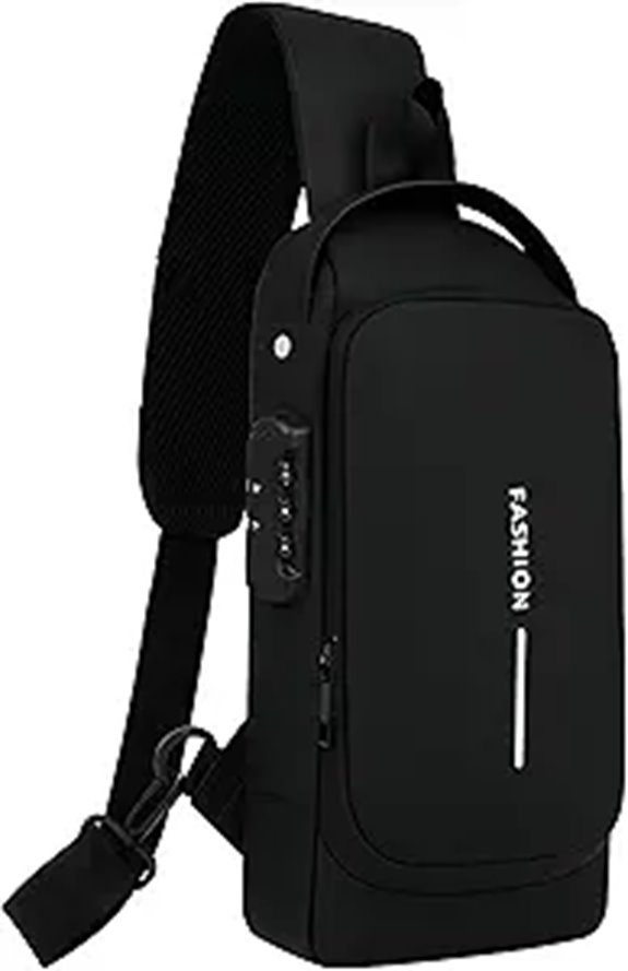 Unisex Anti-Theft Sling Bag with USB Port
