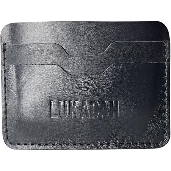 Unisex Minimalist Full-Grain Leather Wallet with Card Access