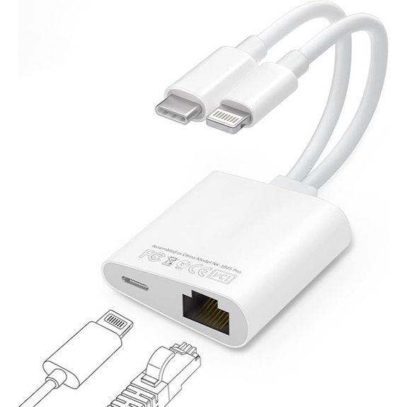 USB-C to Ethernet Adapter with PD Charging (2-in-1)