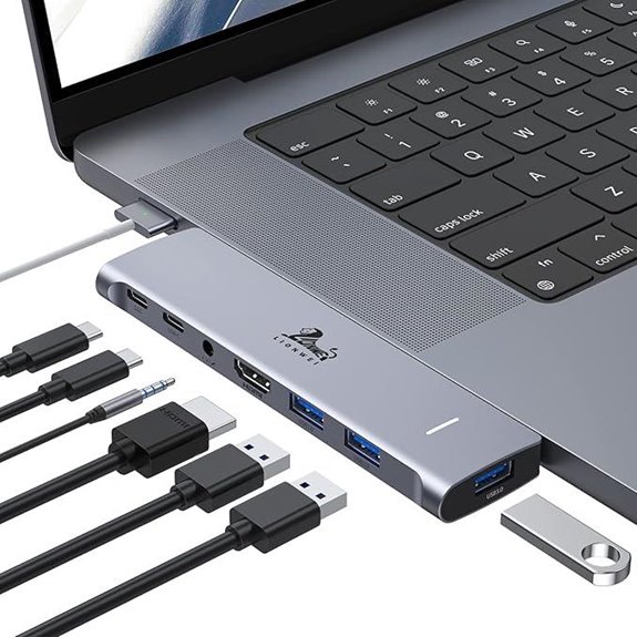 USB-C Hub for MacBook Pro/Air with 4K HDMI USB3 Thunderbolt USB-C